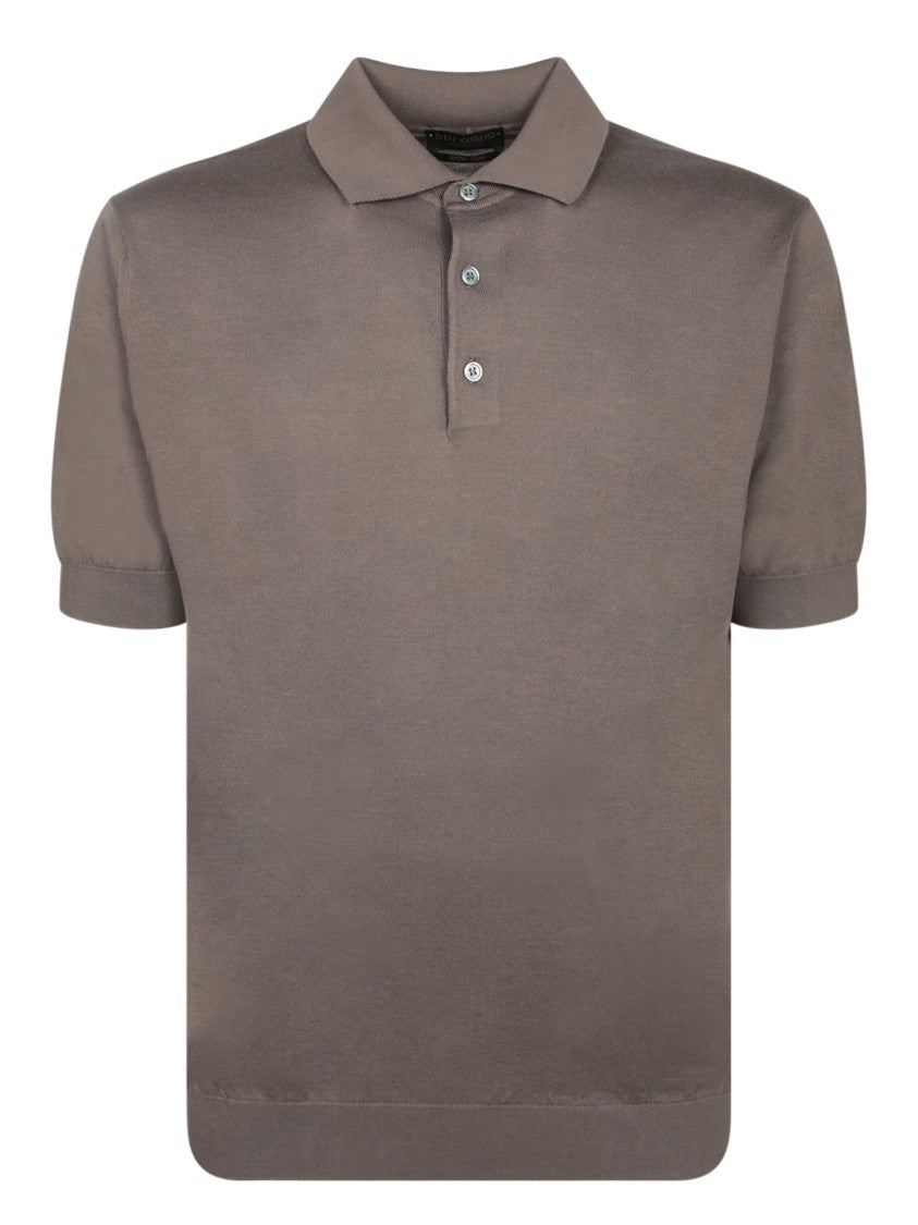Dell'oglio Classic Brown Polo With Tailored Fit