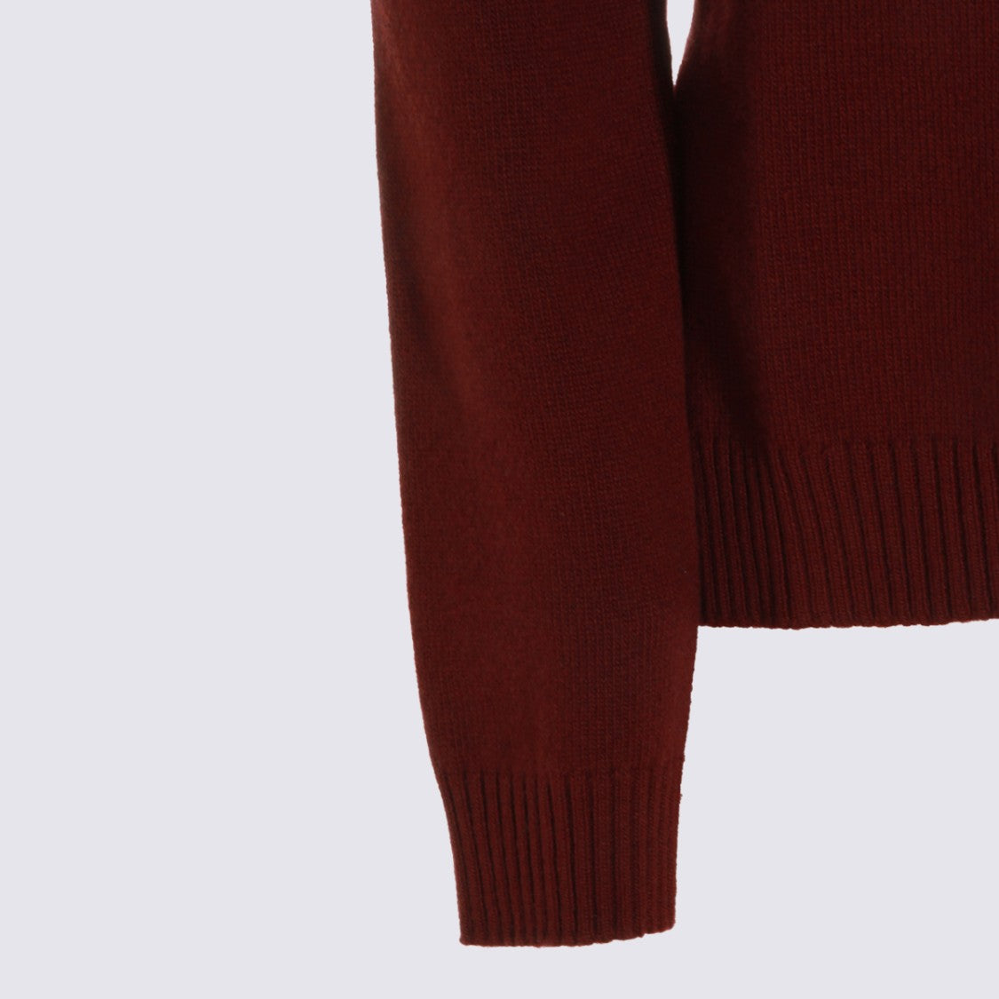 Jil Sander High Ribbed Turtleneck Sweater With Front Slit Detail