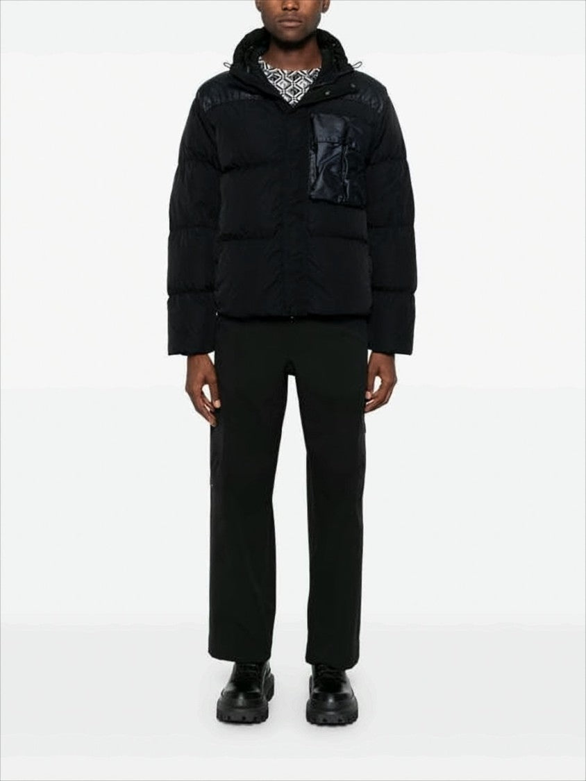 C.P. Company Boxy Padded Jacket With High Collar And Unique Chest Pocket