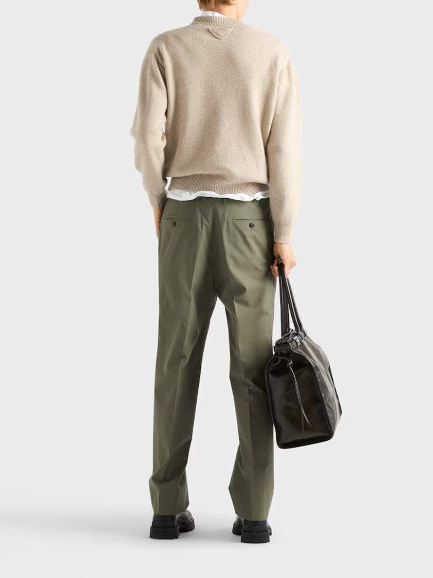 Prada Brown Relaxed Fit Fabric Sweater
