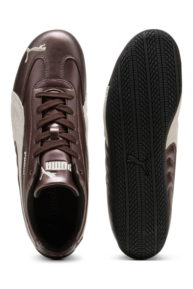 Puma Brown Speedcat Metallic Leather Sneakers