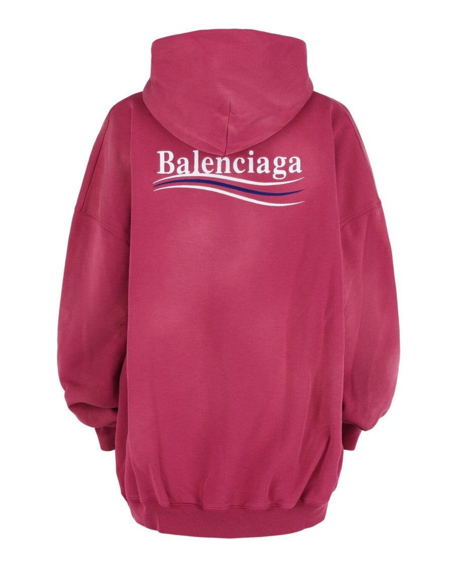 Balenciaga Embroidered Campaign Logo Hoodie