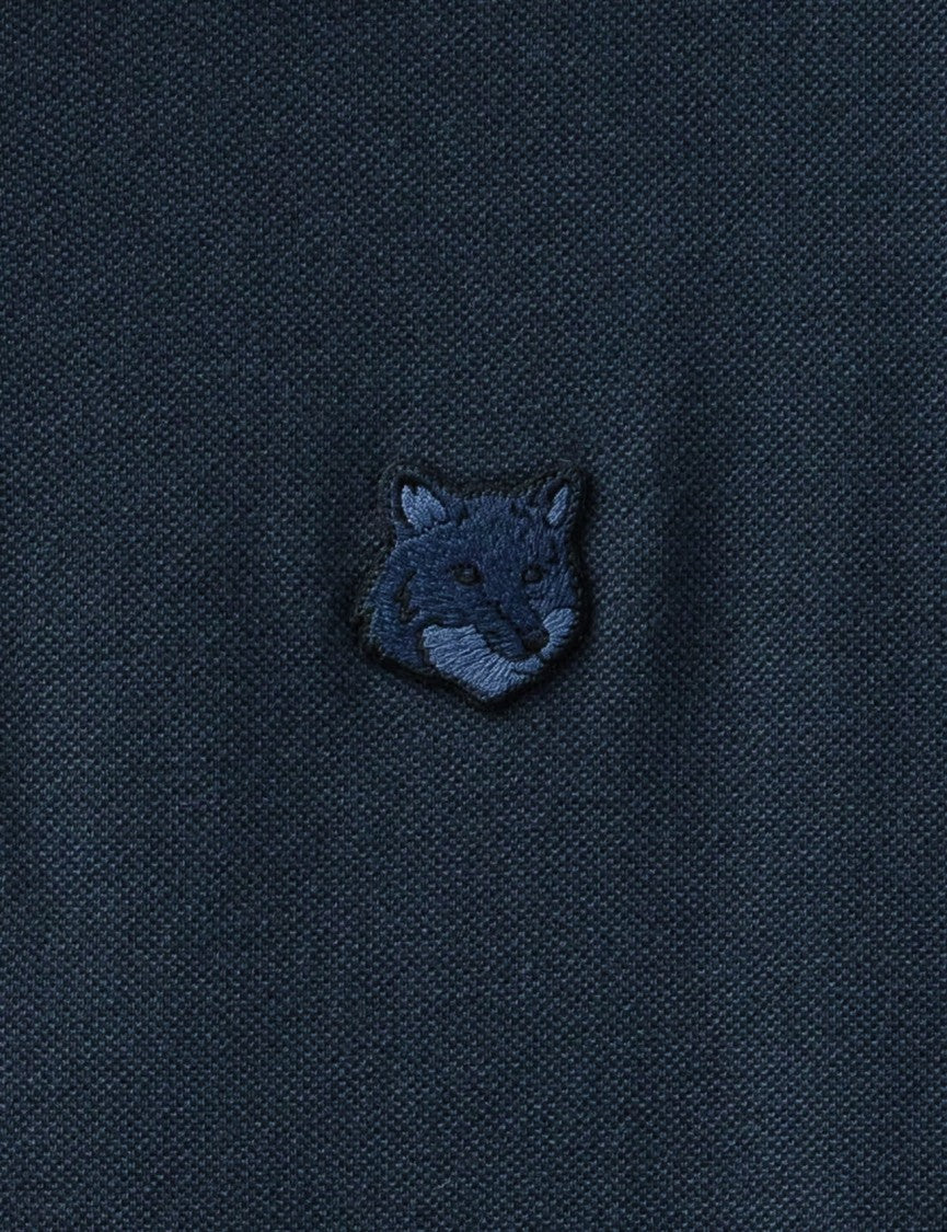 Maison Kitsuné Short-Sleeve Cotton Polo Shirt With Embroidered Logo