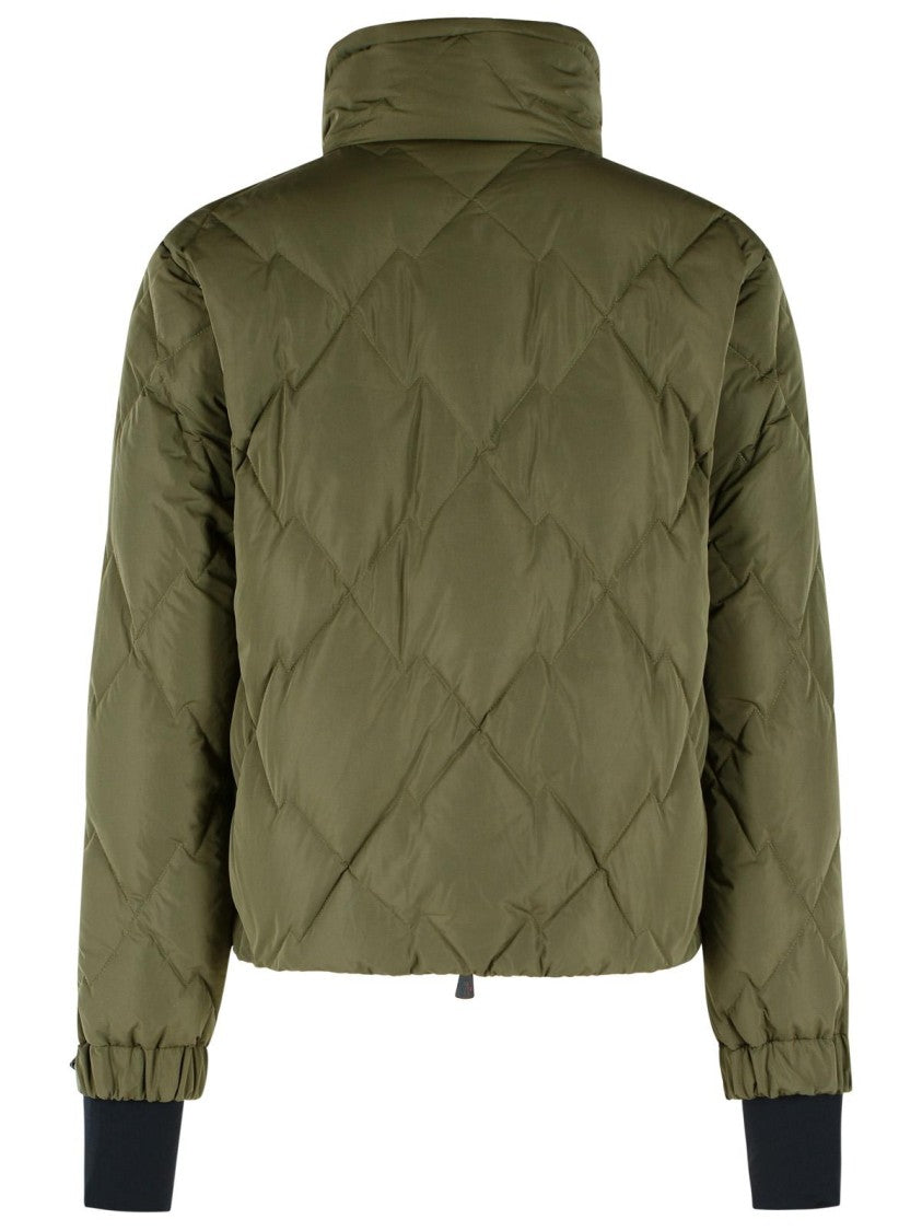Moncler Grenoble Olive Green Bramans Quilted Polyester Jacket