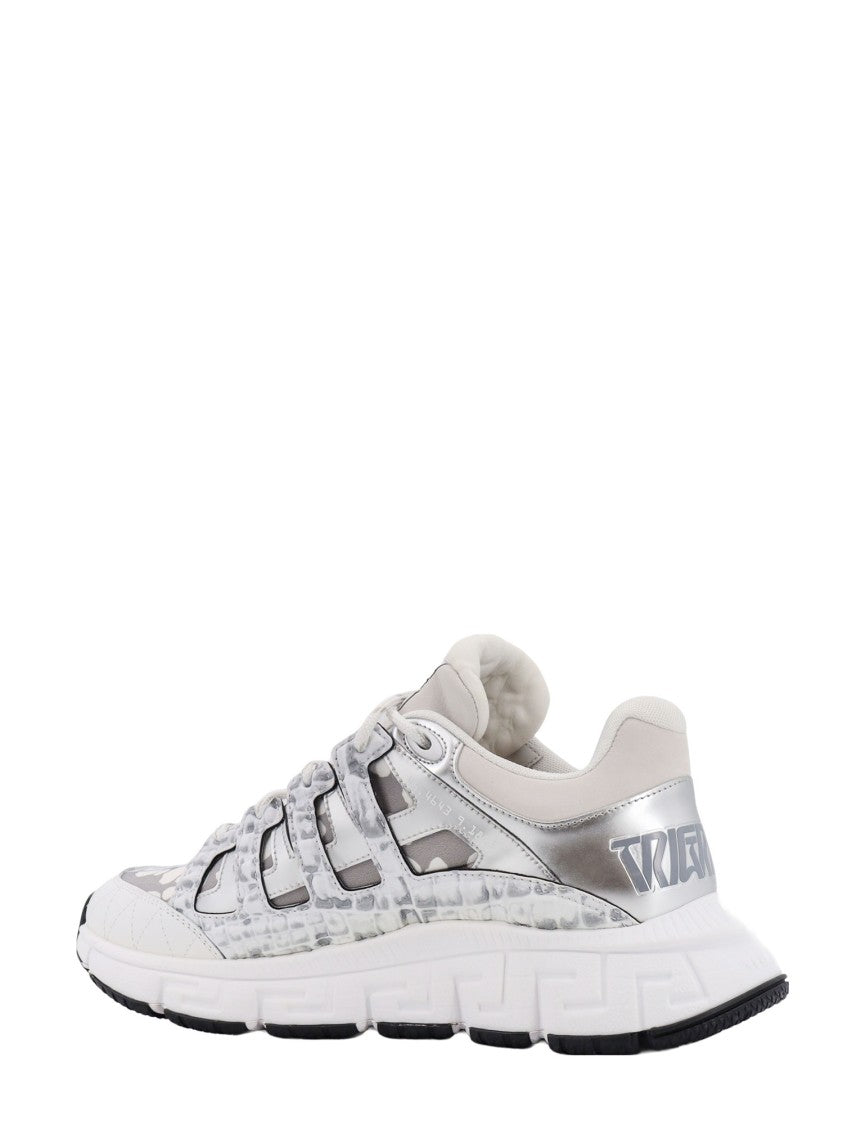 Versace Low-Top Leather And Nylon Sneakers
