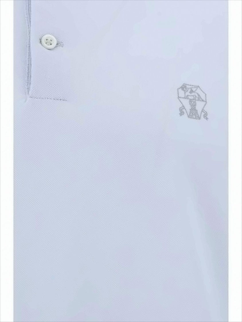 Brunello Cucinelli Short-Sleeve Polo Shirt With Textured Pattern