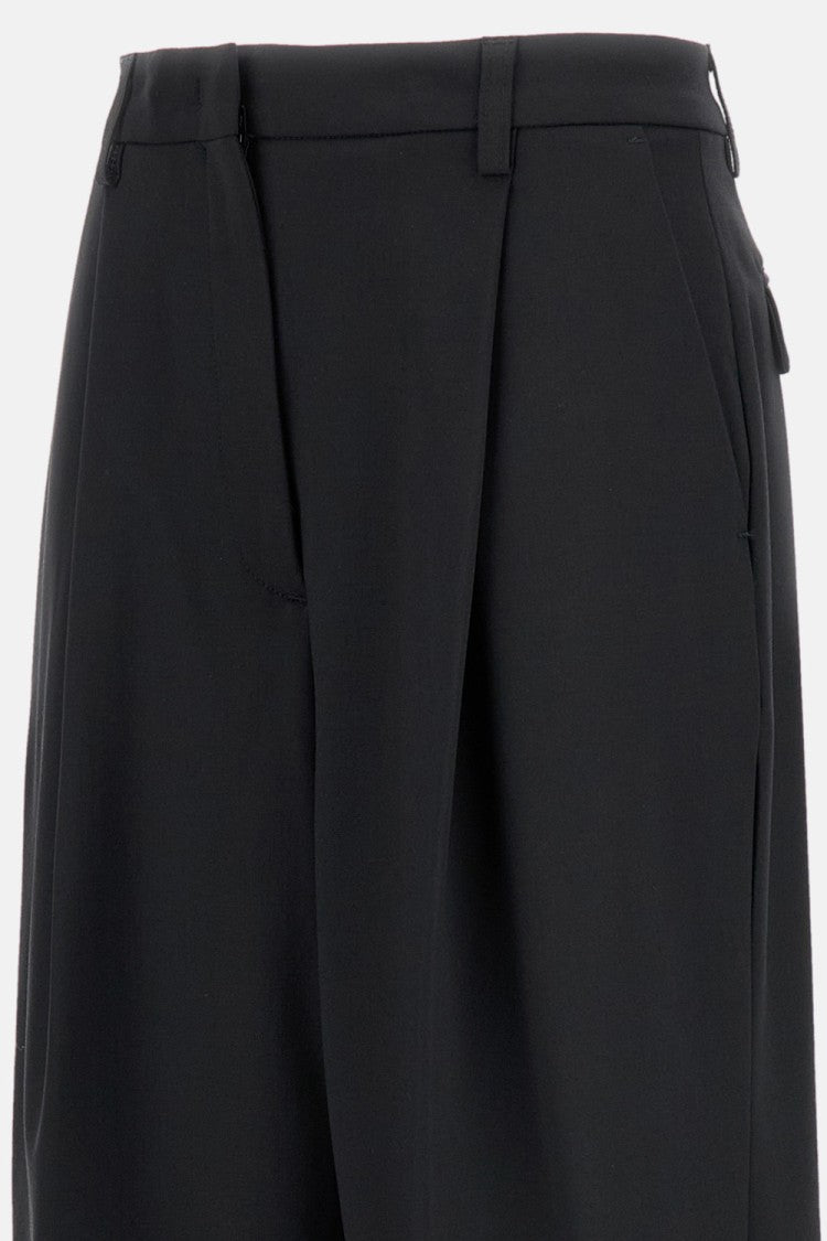 The Latest Black Tailored Wool Blend Trousers