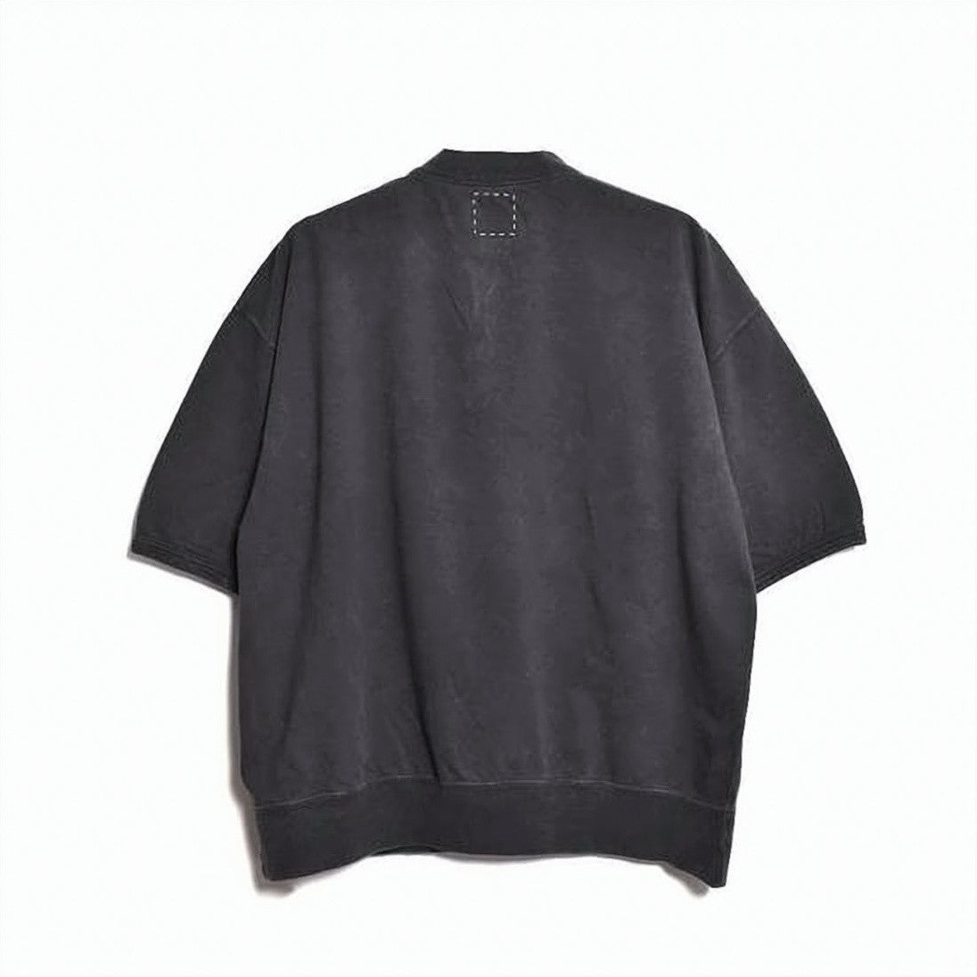 Visvim Boxy-Fit Black Half-Zip T-Shirt With Ribbed Accents