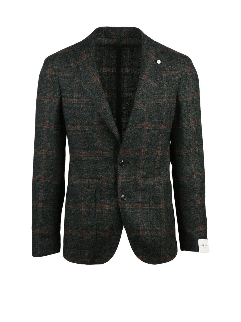 L.B.M. 1911 Rounded Check Pattern Jacket With Button Closure