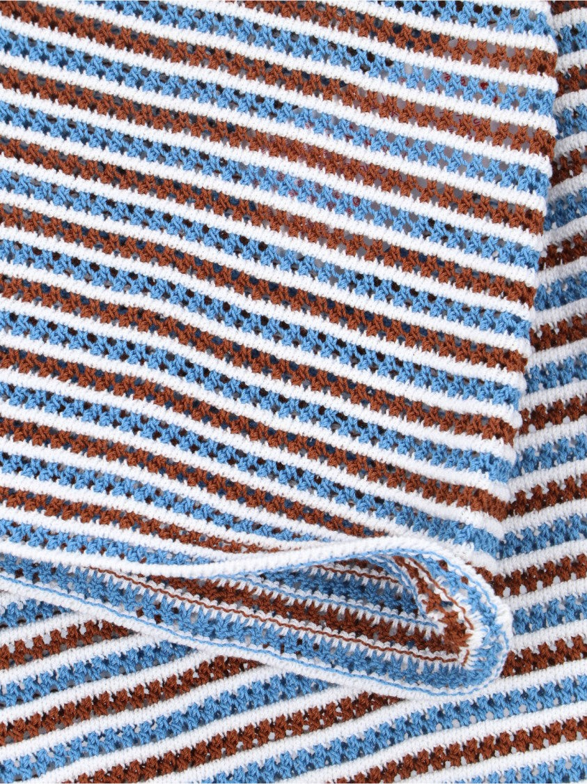 Marni Multicolor Crochet Knit Cotton Skirt