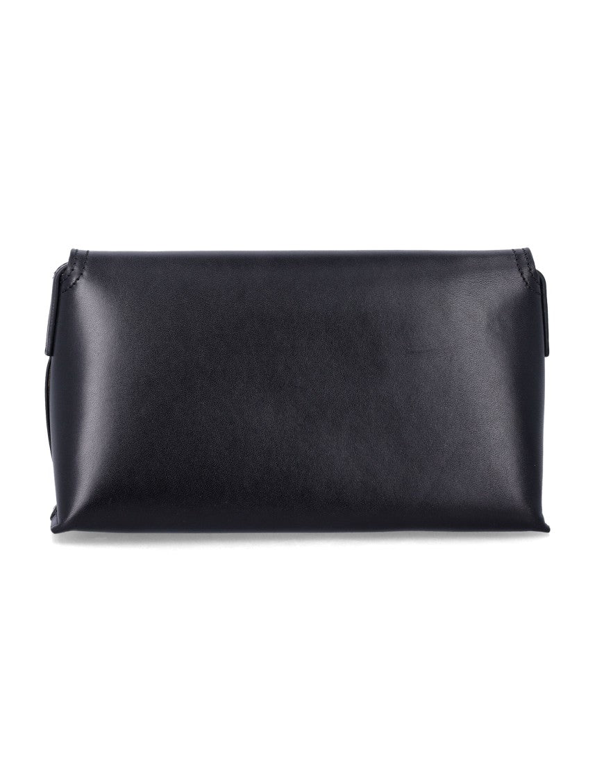 A.P.C. Rectangular Black Shoulder Bag With Gold-Tone Clasp