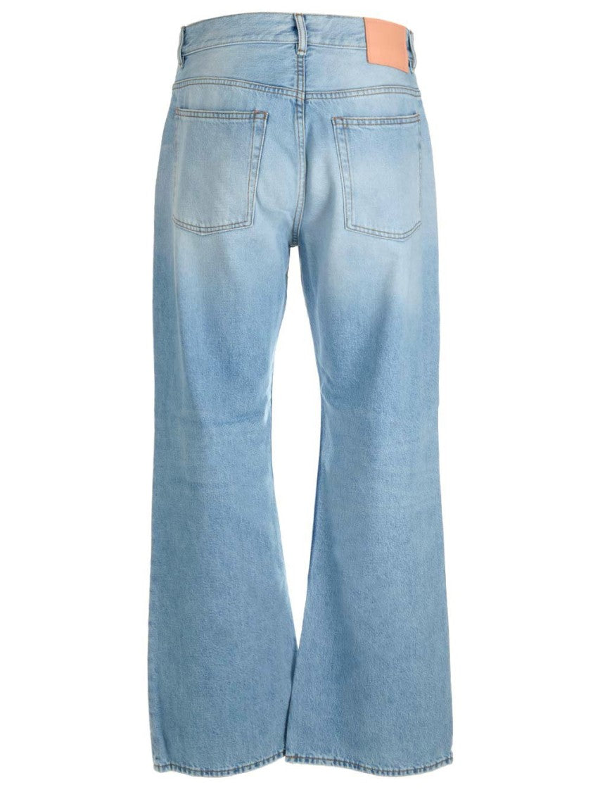 Acne Studios Light Wash Denim Pants With Five-Pocket Design