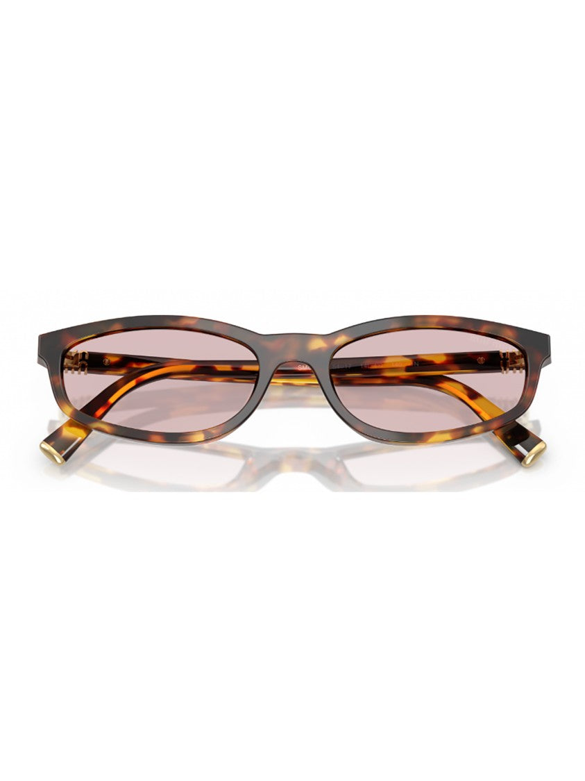 Miu Miu A06s Sole Narrow Rectangular Gold Sunglasses
