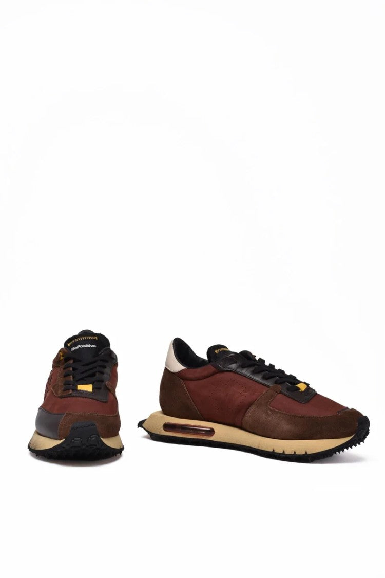 Be Positive Space Race Sneakers - Brown/Bordeaux