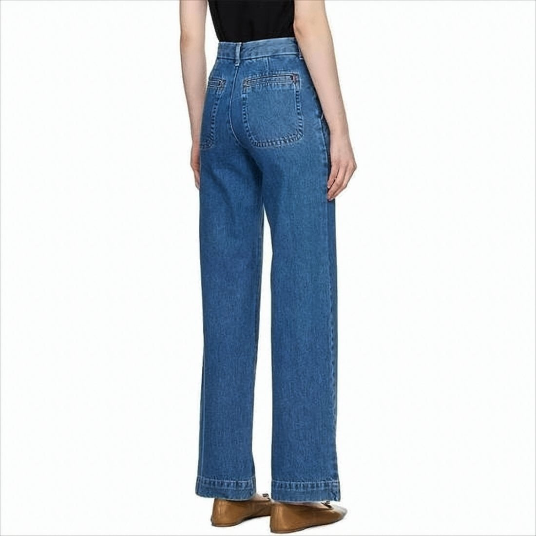 A.P.C. High-Waisted Straight Denim Pants With Robust Structure
