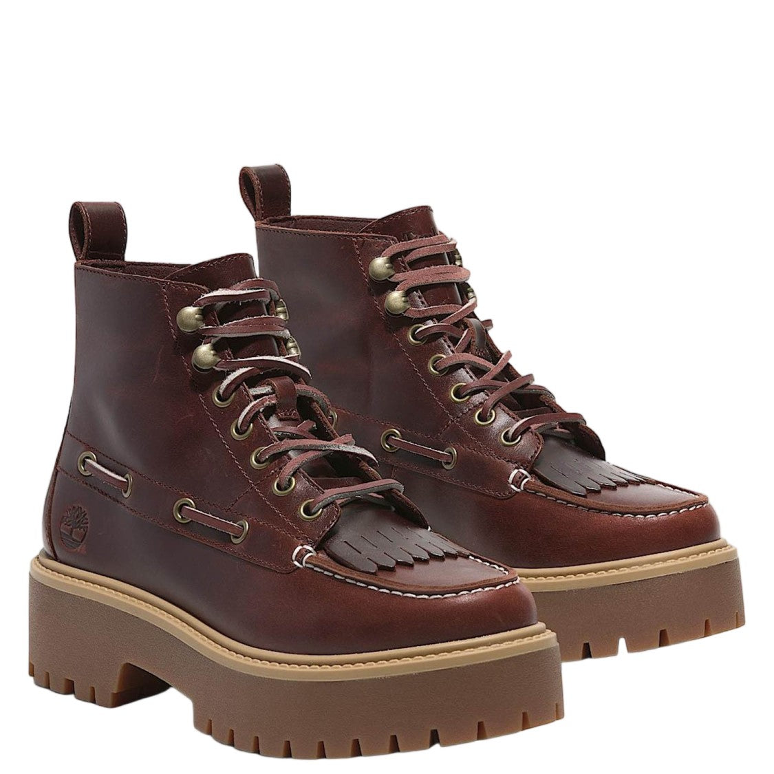 Timberland Stone Street Leather Platform Ankle Boots