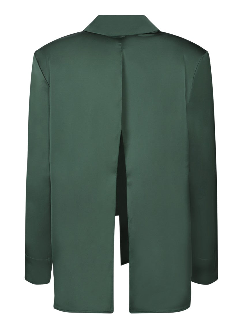 Jacquemus Green Shirt With Pointed Collar