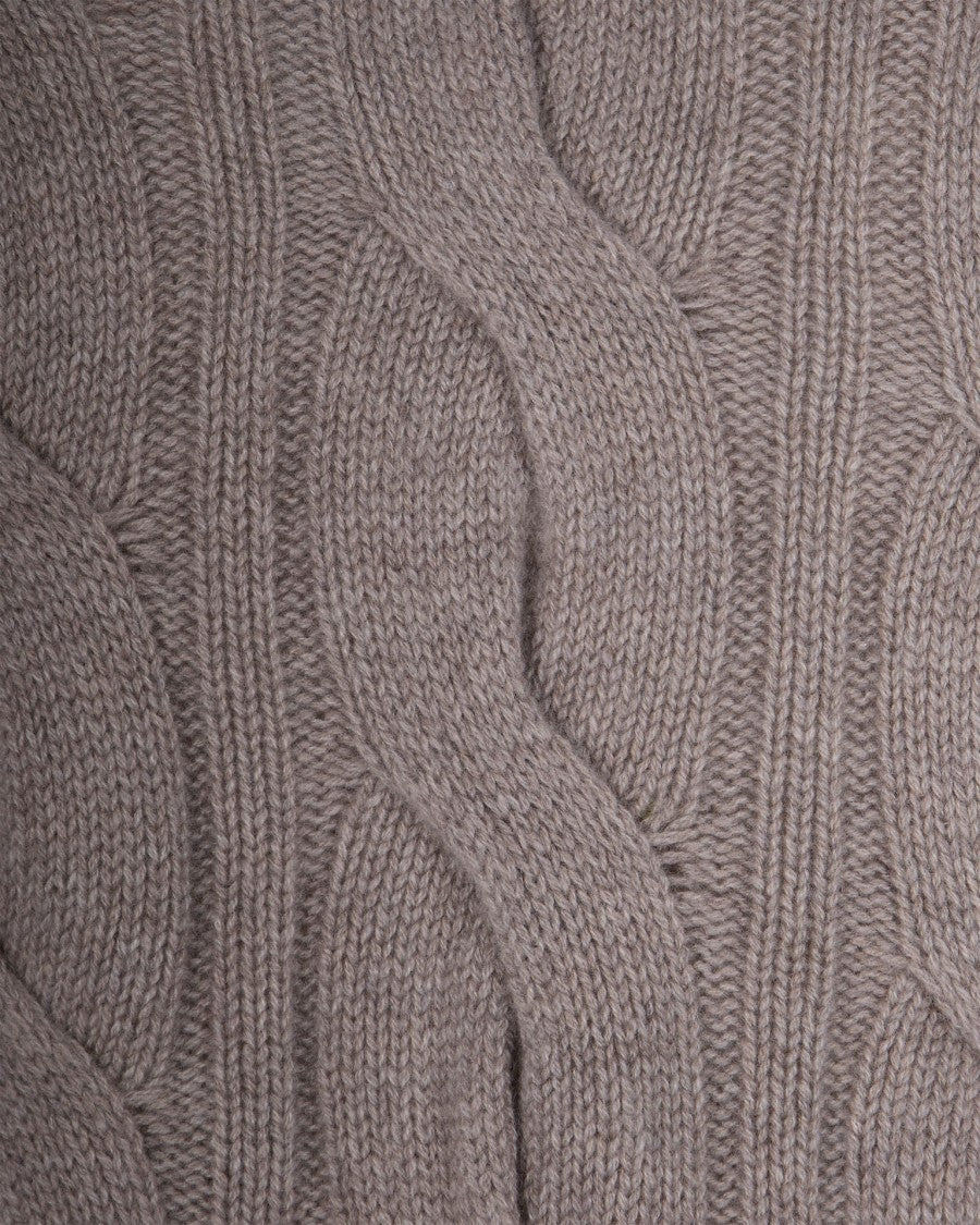 Alpha Studio Greige Cashmere Sweater