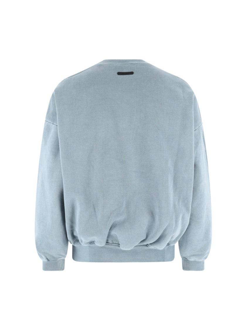 Fear Of God Essentials Blue Relaxed Oversized Arched Logo Sweatshirt