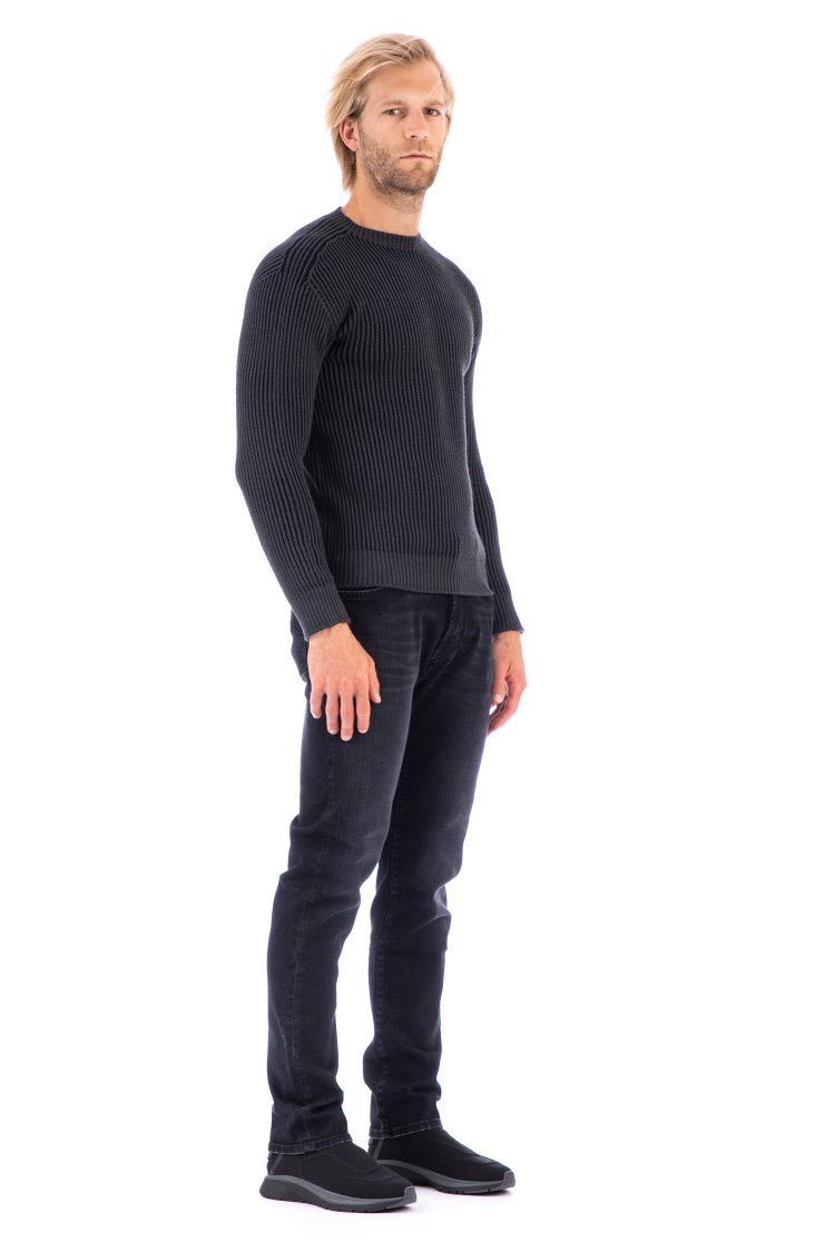 Fly3 Ribbed Wool-Cotton Pearl Knit Sweater