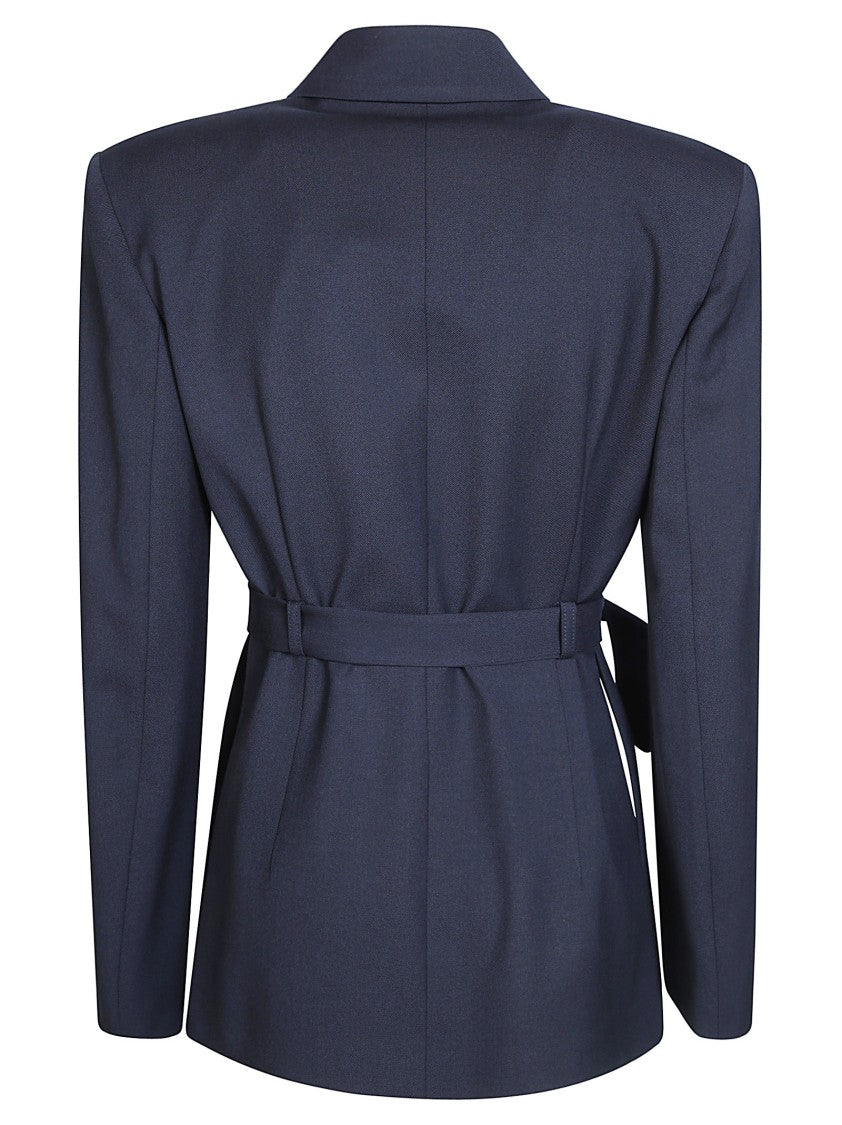 Pinko Vitiano Diagonale Belted Tailored Blazer