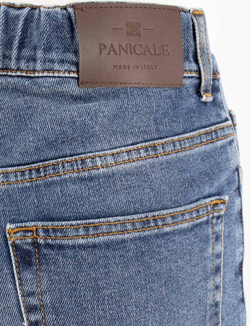 Panicale Blue Stretch Cotton Jeans