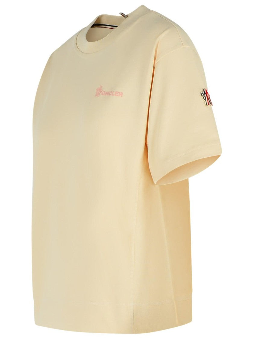 Moncler Grenoble Cream Cotton T-Shirt