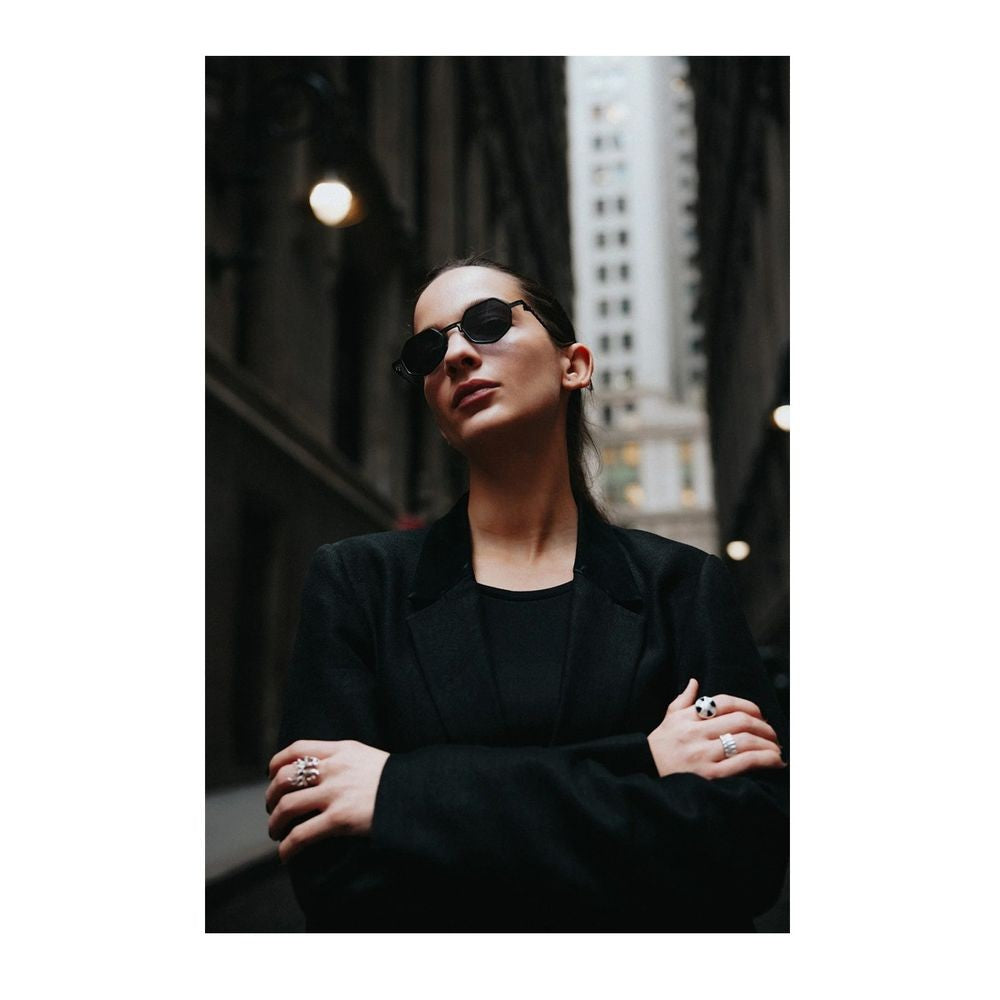 Capote Eyewear Guri Geometric Heptagonal Sunglasses In Antique Gold Titanium