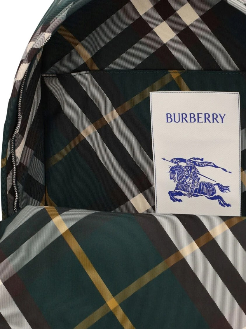 Burberry Shield Check Nylon Backpack
