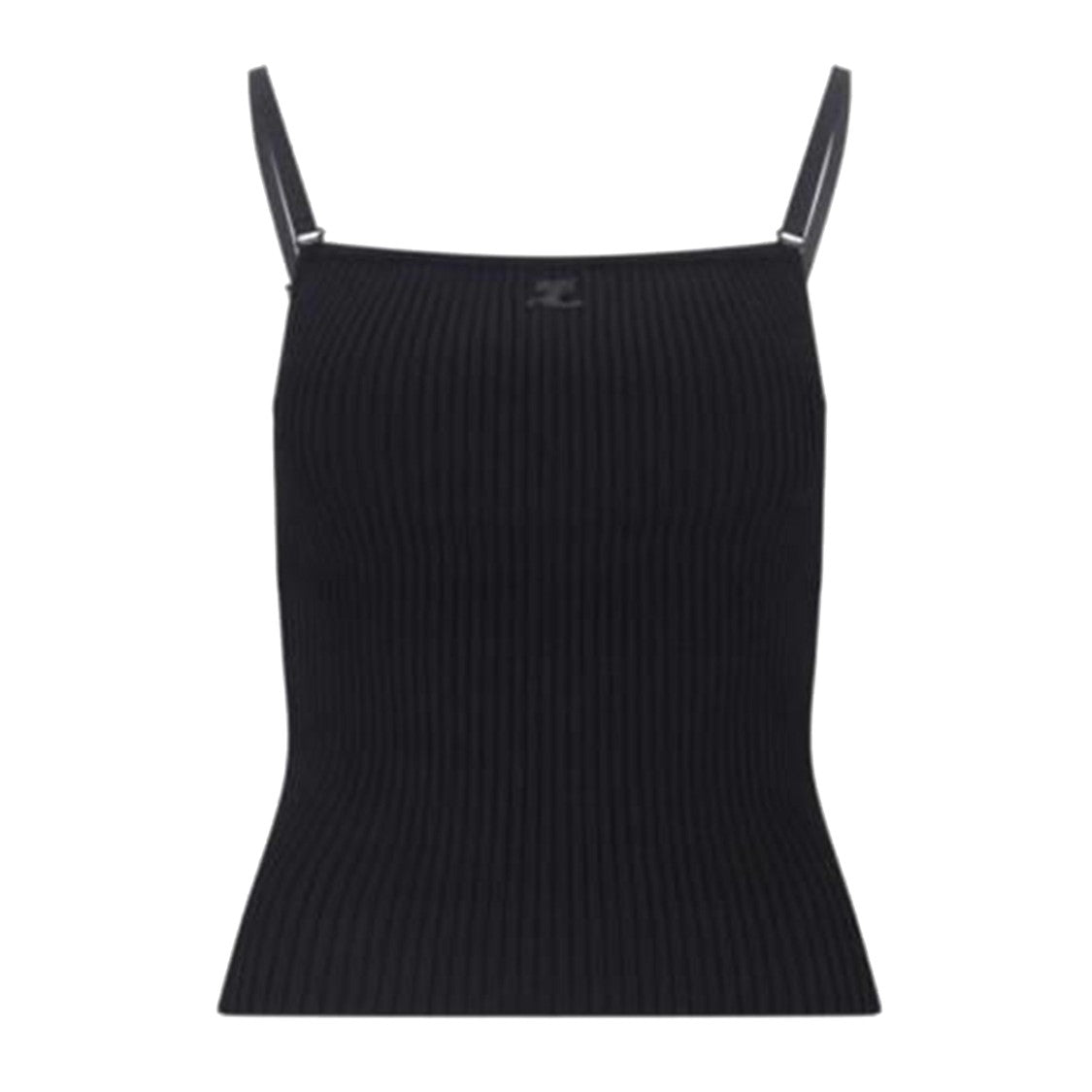 Courrèges Fitted Ribbed Texture Tank Top