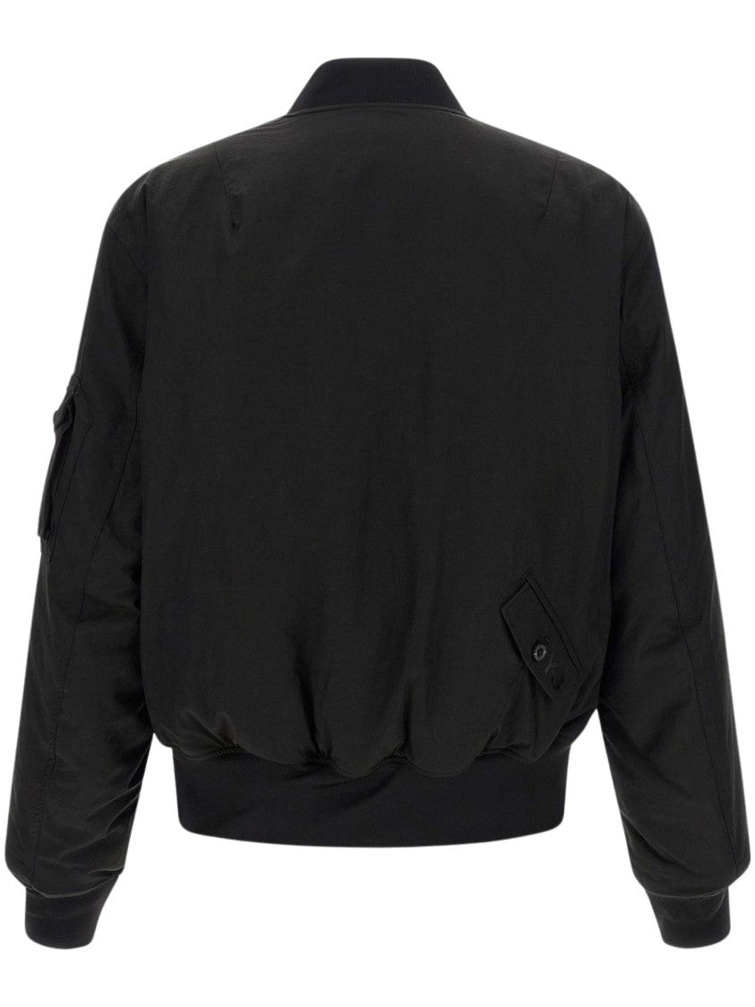 Y-3 M Bomber Black Cropped Zip Bomber Jacket