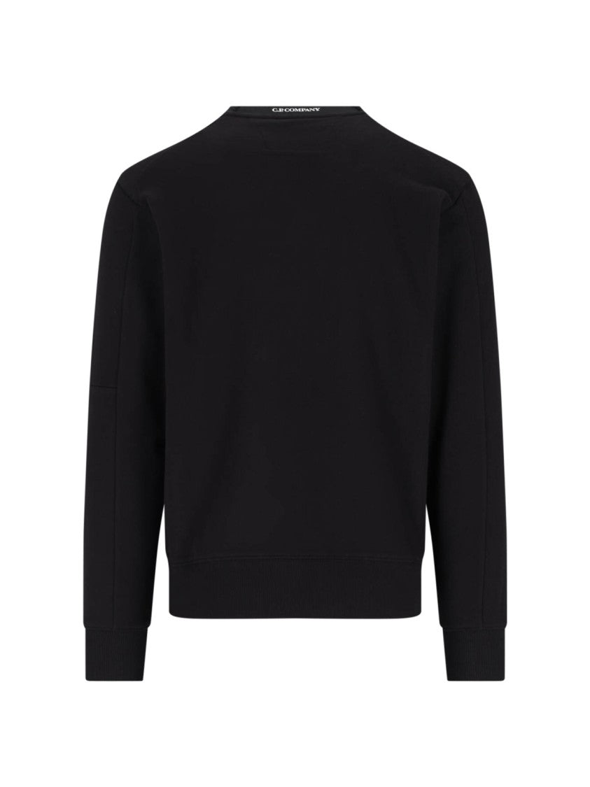 C.P. Company Logo Crewneck Sweatshirt – Black