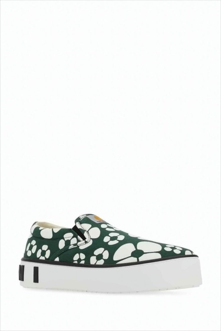 Marni Floral Pattern Slip-On Sneakers With Rubber Sole