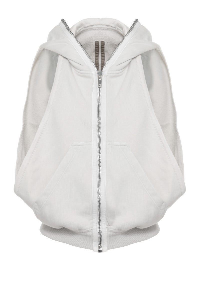 Drkshdw By Rick Owens Ivory Cyclops Sleeveless Zip Hoodie