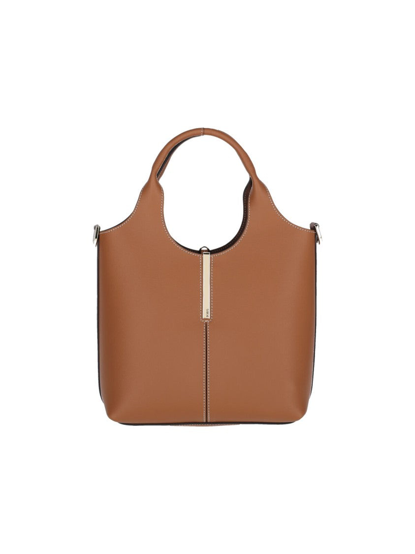 Tod's Brown Leather Mini Tote Bag