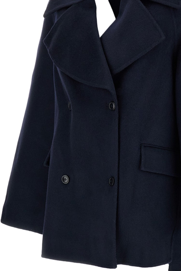 Loulou De Saison Blue Neil Wool-Cashmere Double-Breasted Blazer