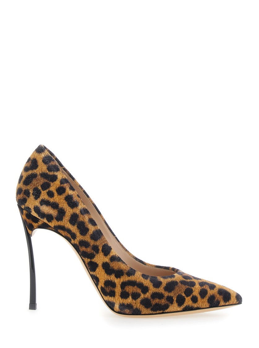 Casadei Leopard Print Calfskin High-Heeled Pumps
