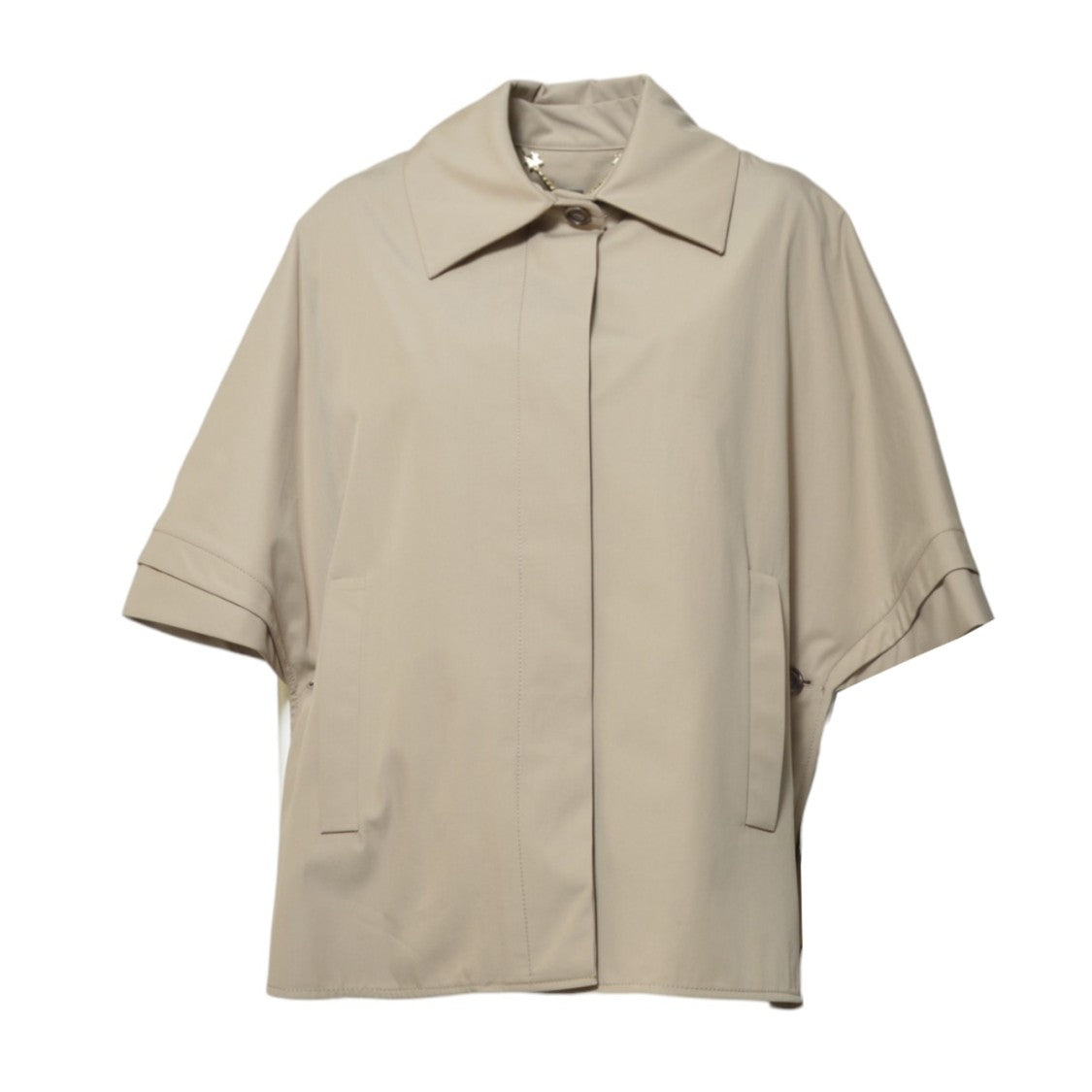 Max Mara Beige Gabardine Parole Cape