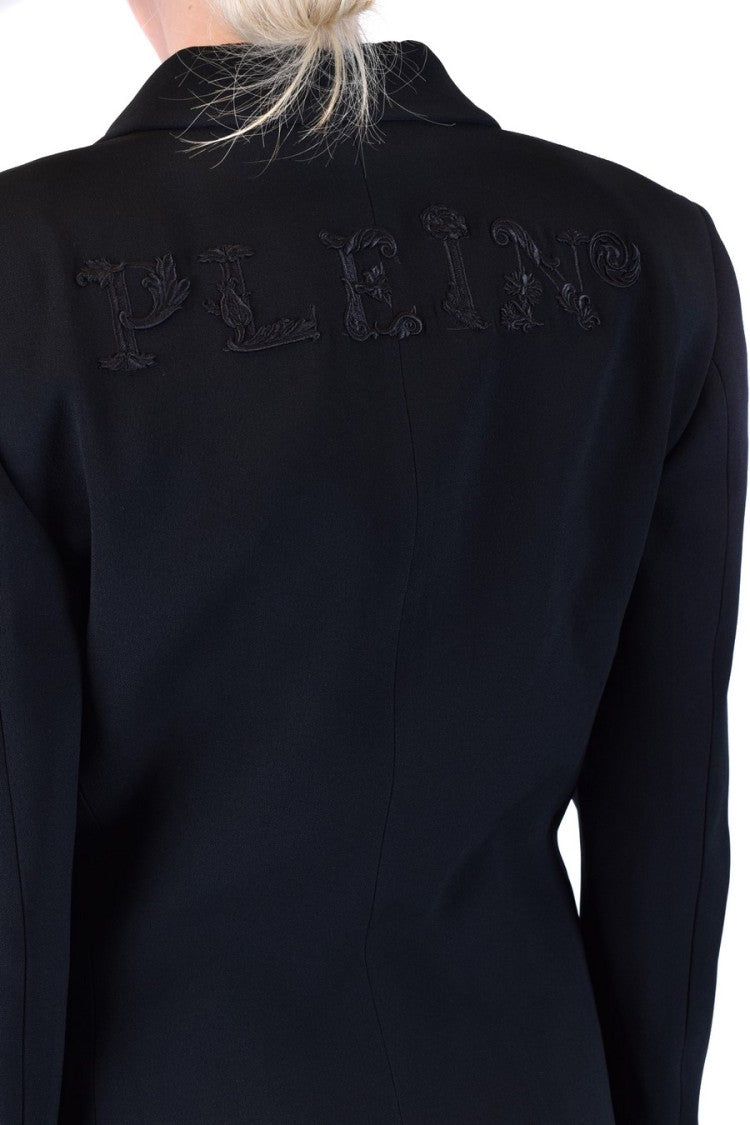Philipp Plein Tailored Black Blazer With Structured Shoulders