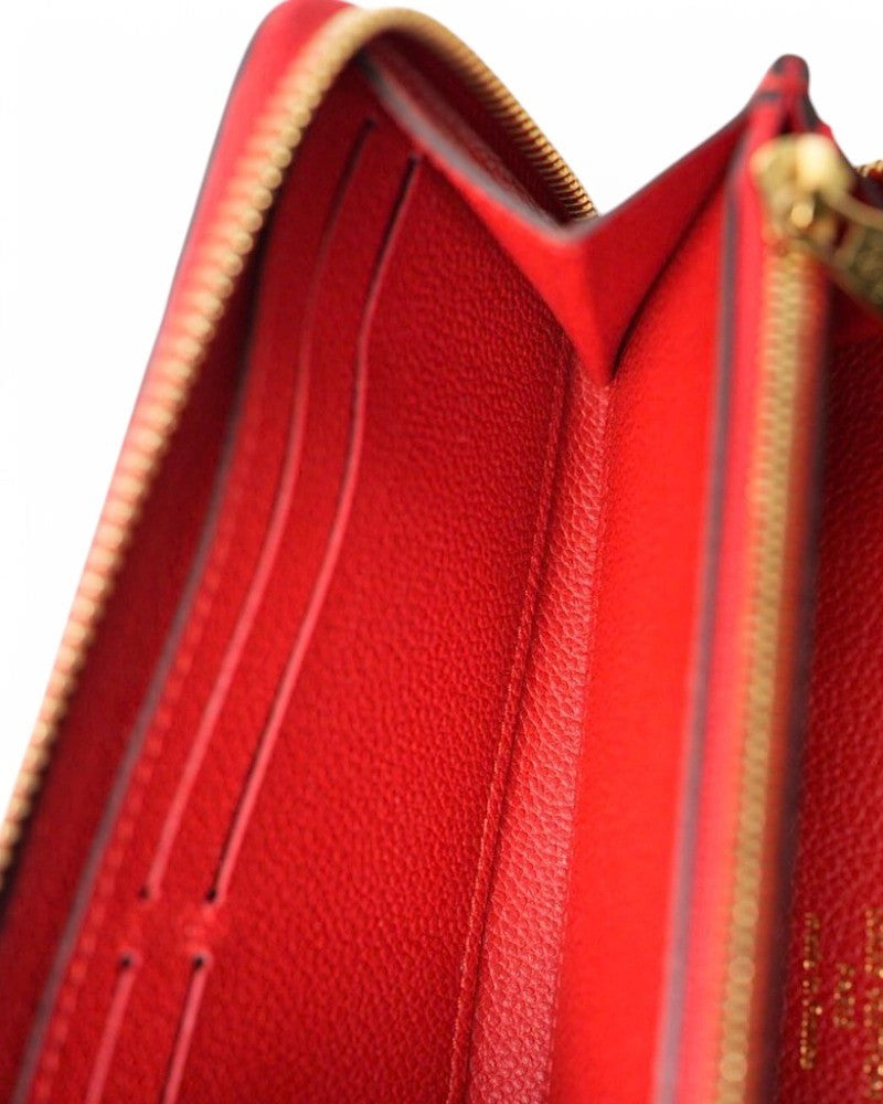 Louis Vuitton Clemence Empreinte Red Wallet