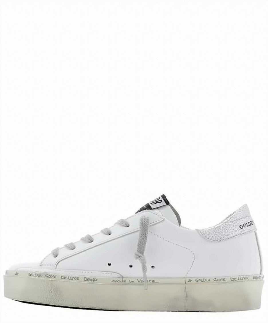 Golden Goose Low-Top White Sneakers With Silver Star Detail