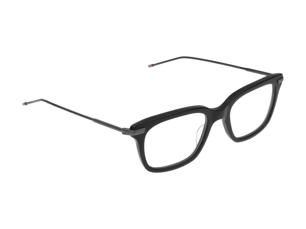 Thom Browne Black Bold Square Metal Eyeglasses