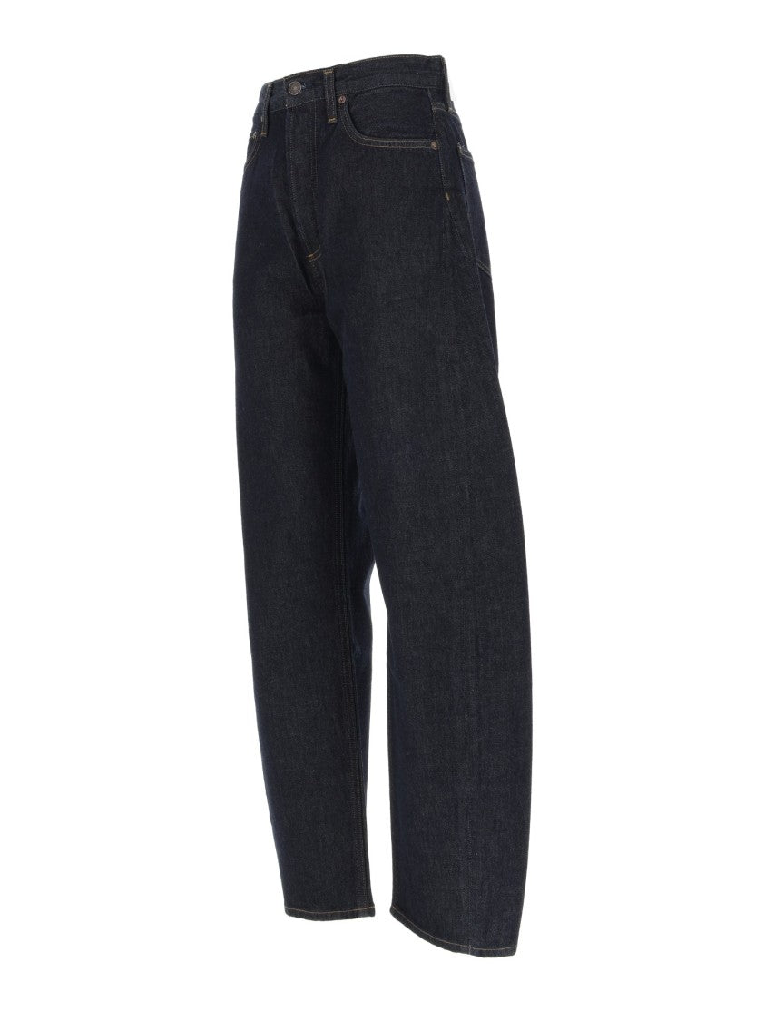 Agolde High-Waisted Curved Tapered Jeans With Panel Design