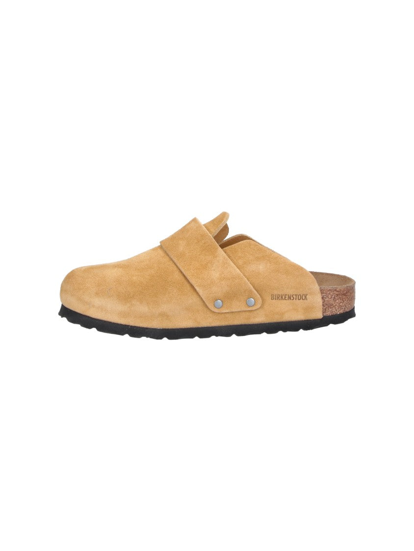 Birkenstock Beige Loma Suede Rounded Toe Mules