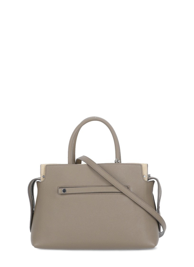 Tory Burch Brown Leather "Mercher" Hand Bag