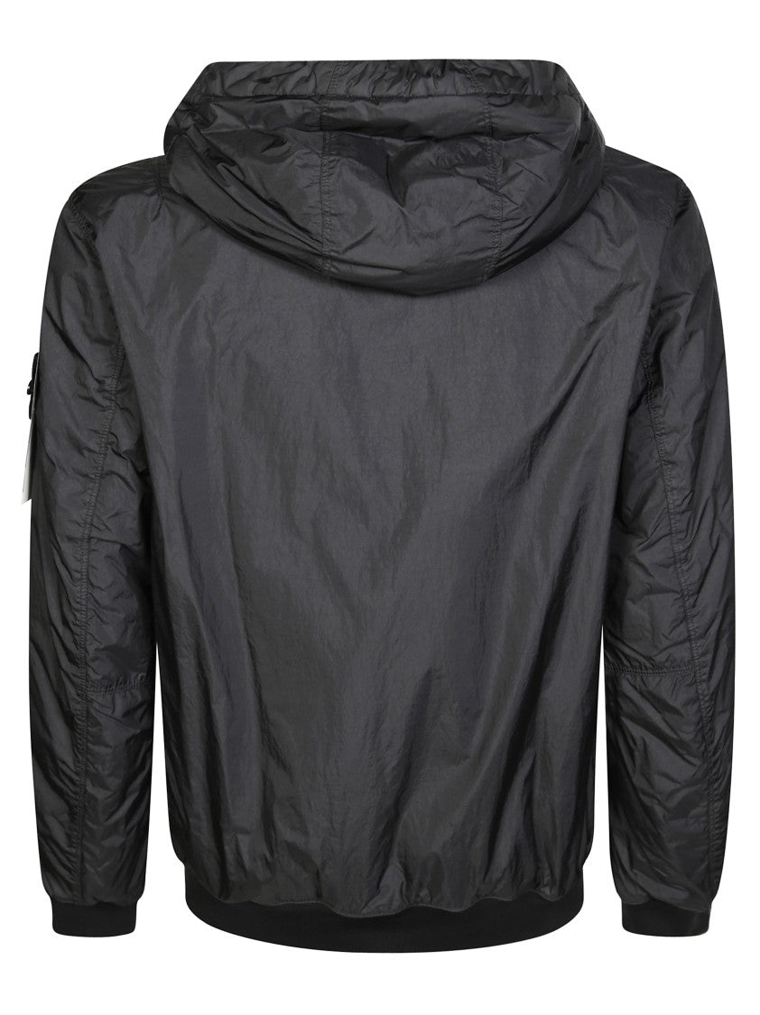 Stone Island Lightweight Crinkled Texture Jacket With Hood