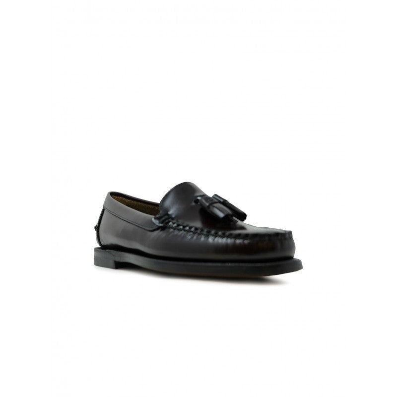 Sebago Will Brown Burgundy Leather Loafers