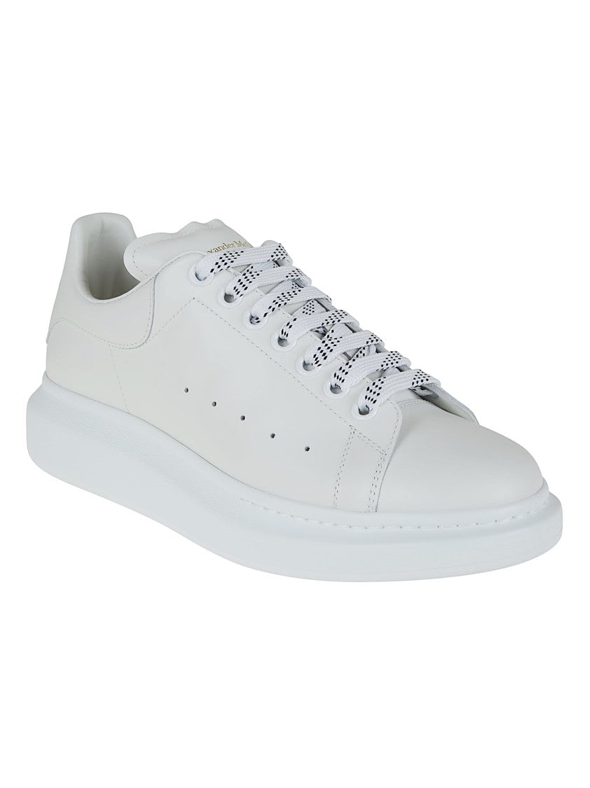 Alexander Mcqueen Leather Oversized Sneakers With Exaggerated Sole And Signature Logo