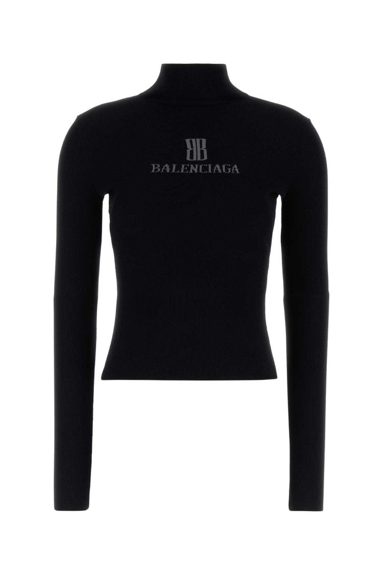 Balenciaga Black Viscose Blend Top