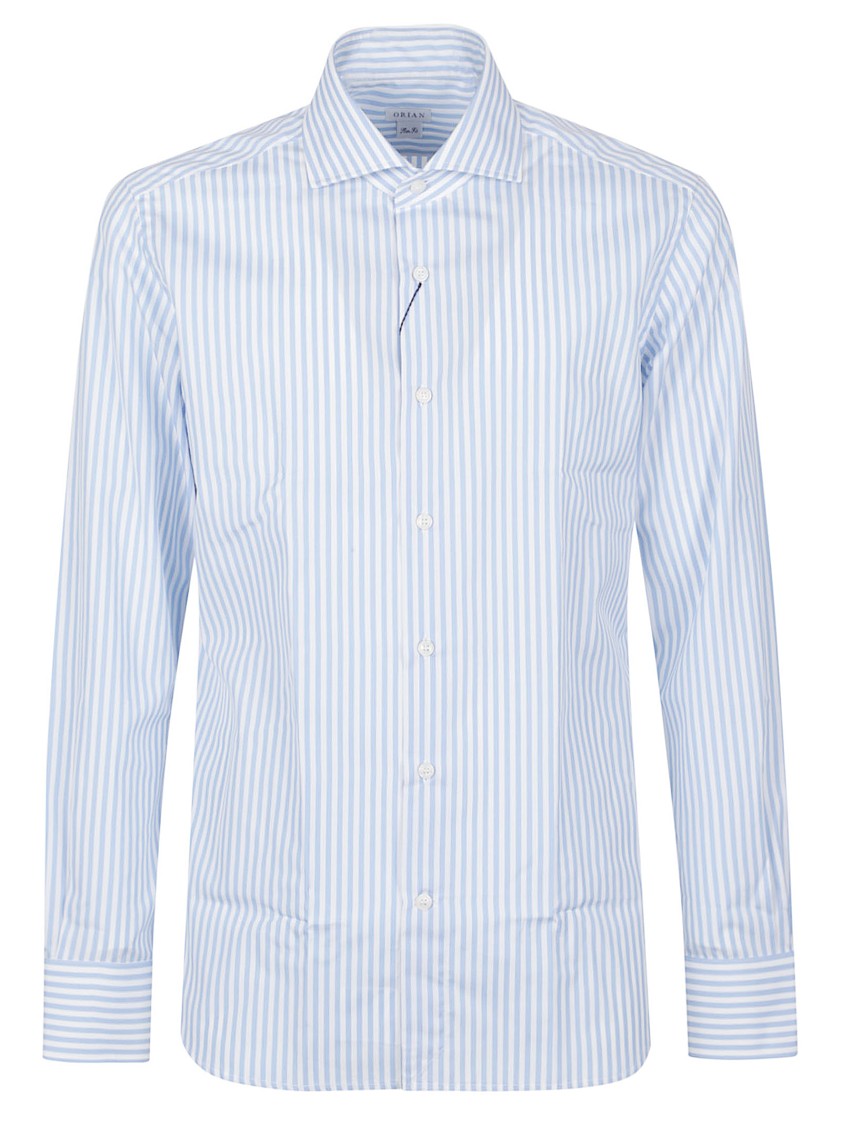 Orian Cotton Slim Fit Striped Shirt